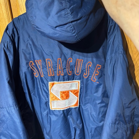 Vintage 90's Logo 7 Syracuse Orangemen NCAA Collegiate Parka Jacket Large - Picture 8 of 9